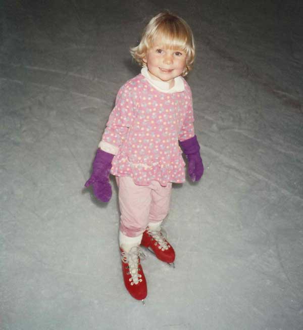 Flatt on the ice as a preschooler.